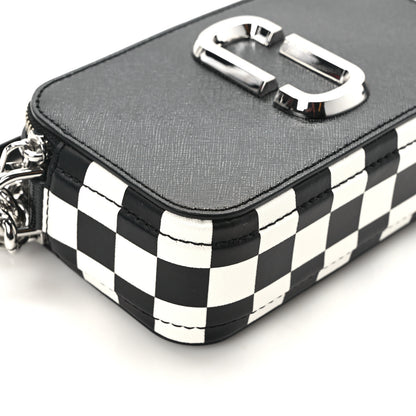 Marc Jacobs X Bloomingdales 150th Anniversary Saffiano Small Snapshot Camera Bag Black White 11 of 13
