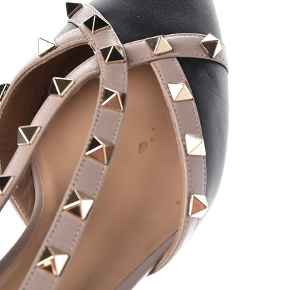 Valentino Garavani Nappa Rockstud Cross Strap D'Orsay 55mm Pumps 39.5 Black Poudre 8 of 9