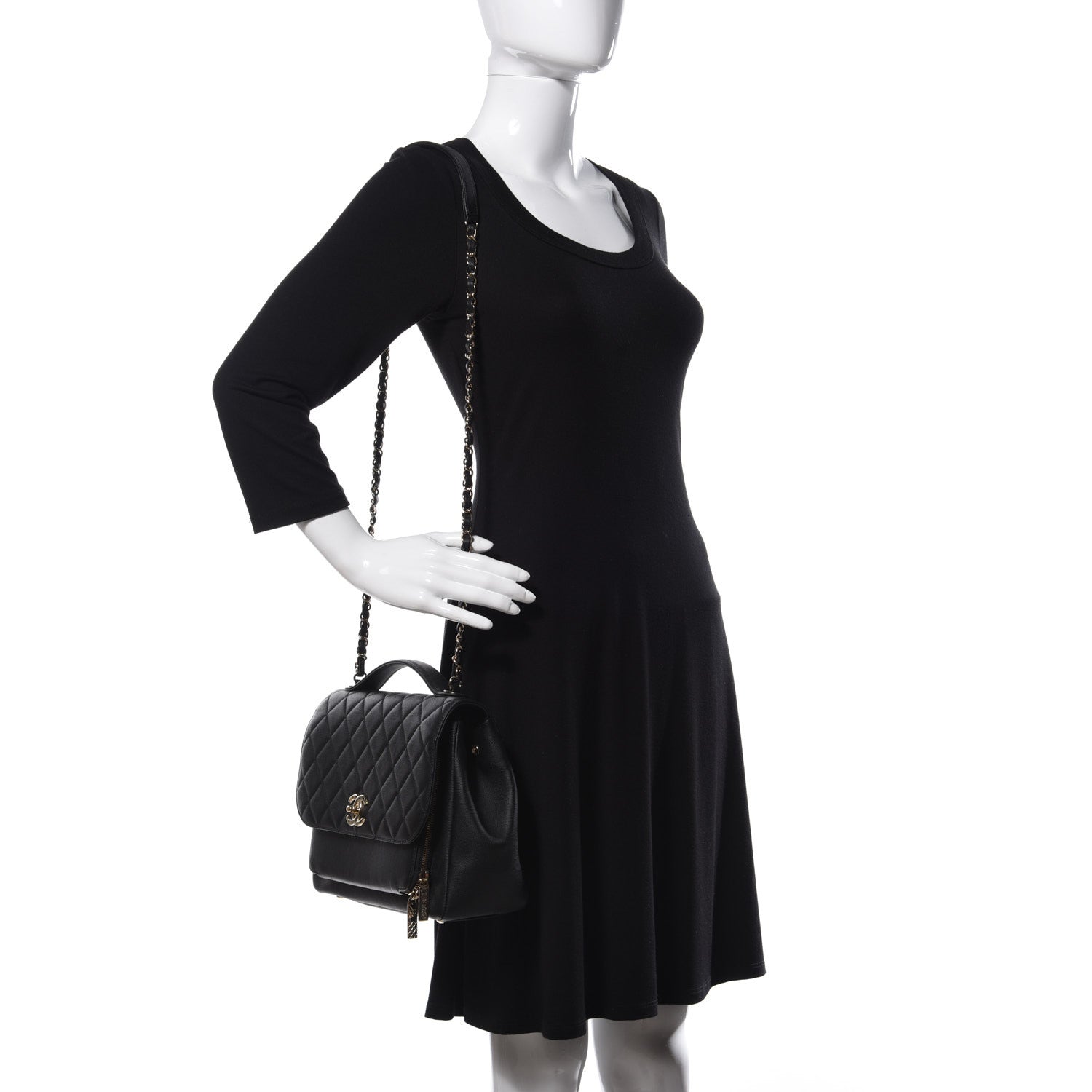 Chanel Caviar Quilted Large Business Affinity Flap Black 2 of 10
