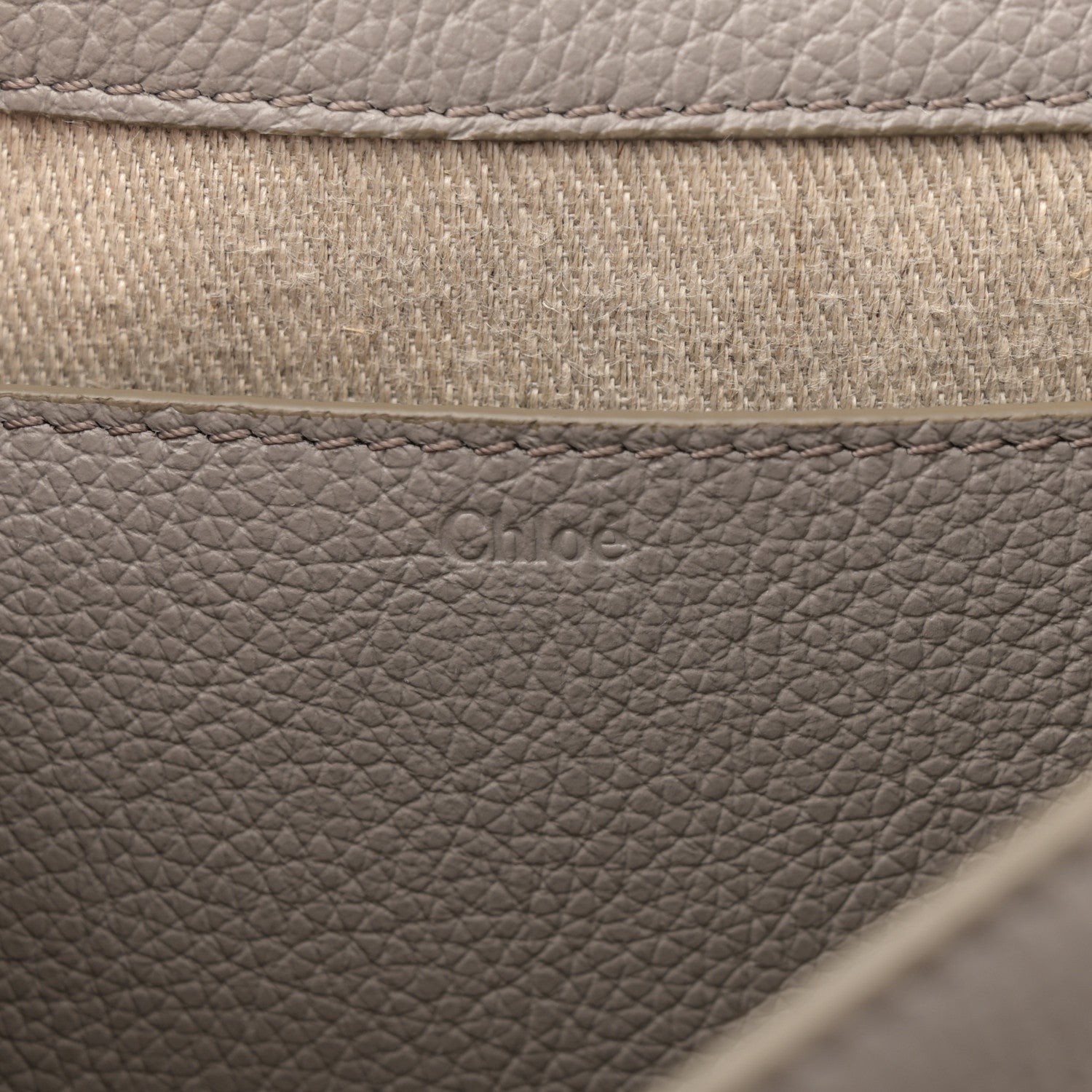 Chloe Grained Calfskin Medium Marcie Saddle Bag Cashmere Grey 6 of 13