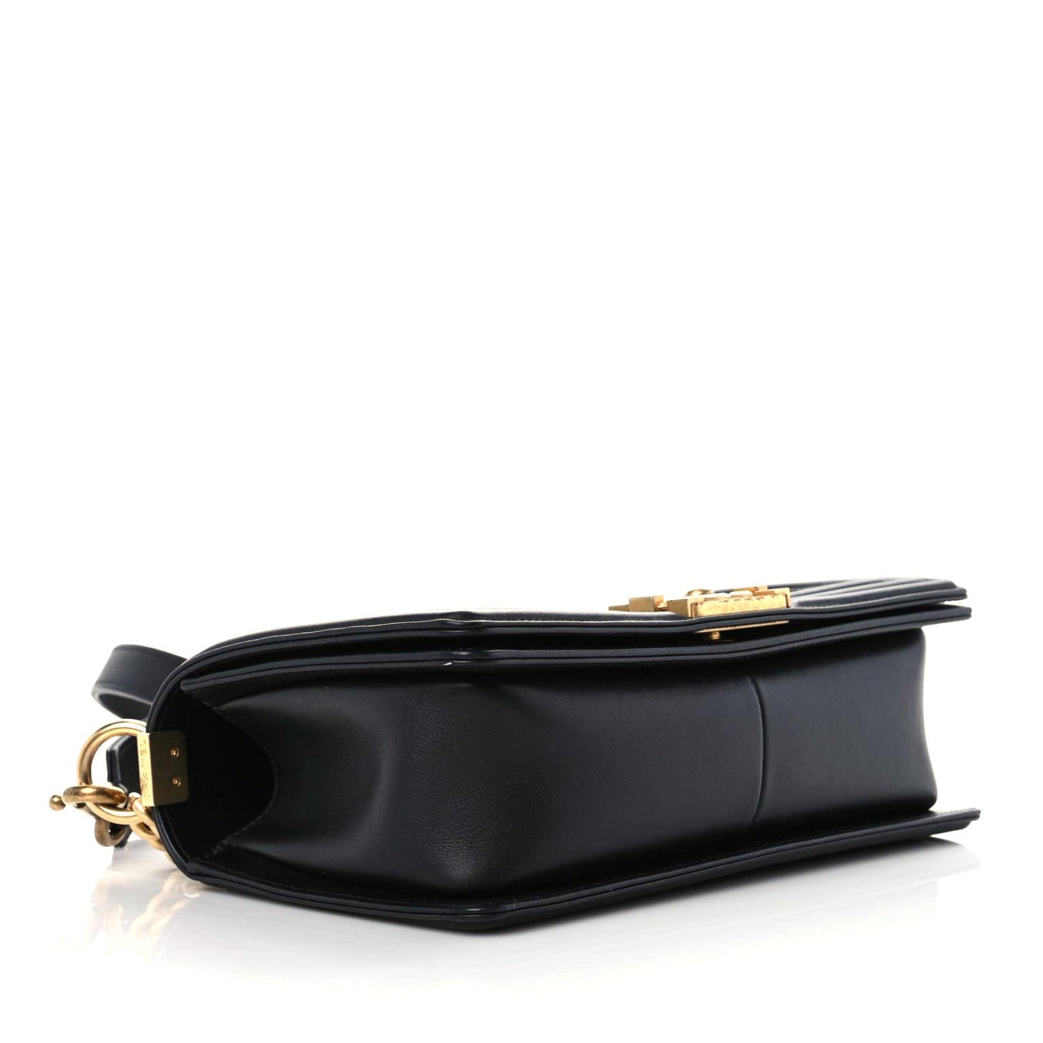 Chanel Calfskin Medium Boy Logo Top Handle Flap Black 3 of 17