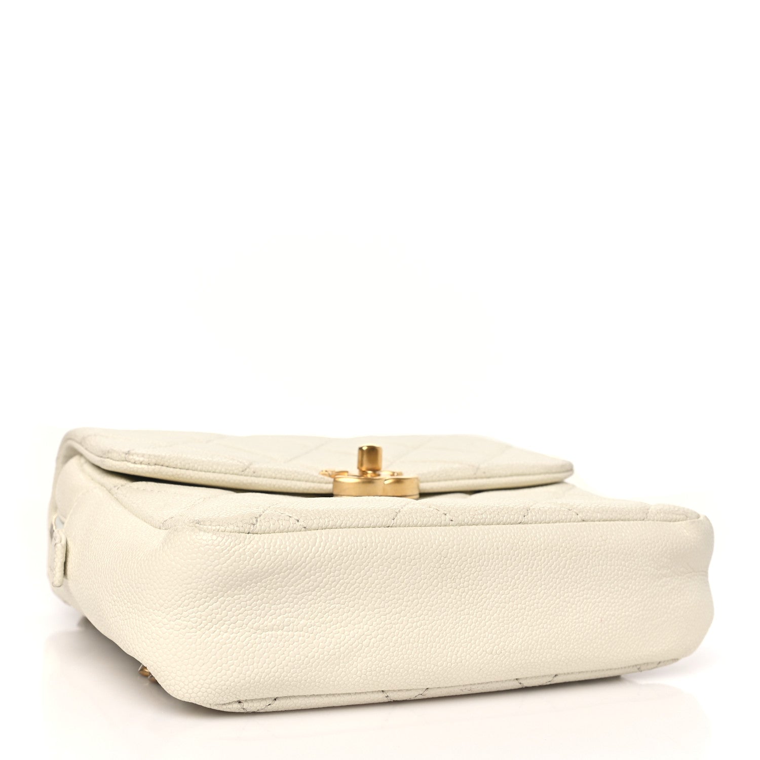 Chanel Shiny Caviar Quilted Chain Melody Backpack White 4 of 11