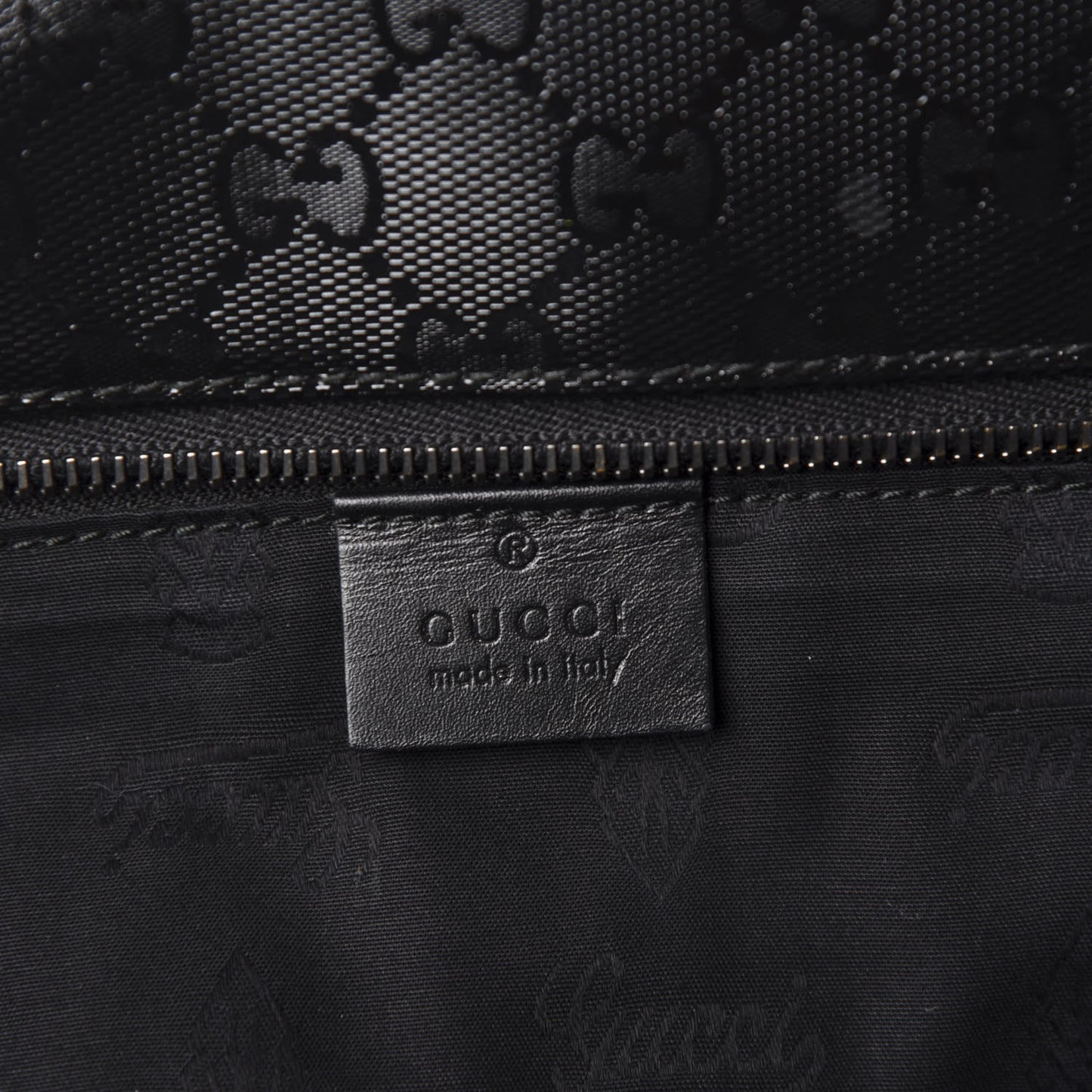 Imprime Monogram Medium Zippered Shopping Tote Black
