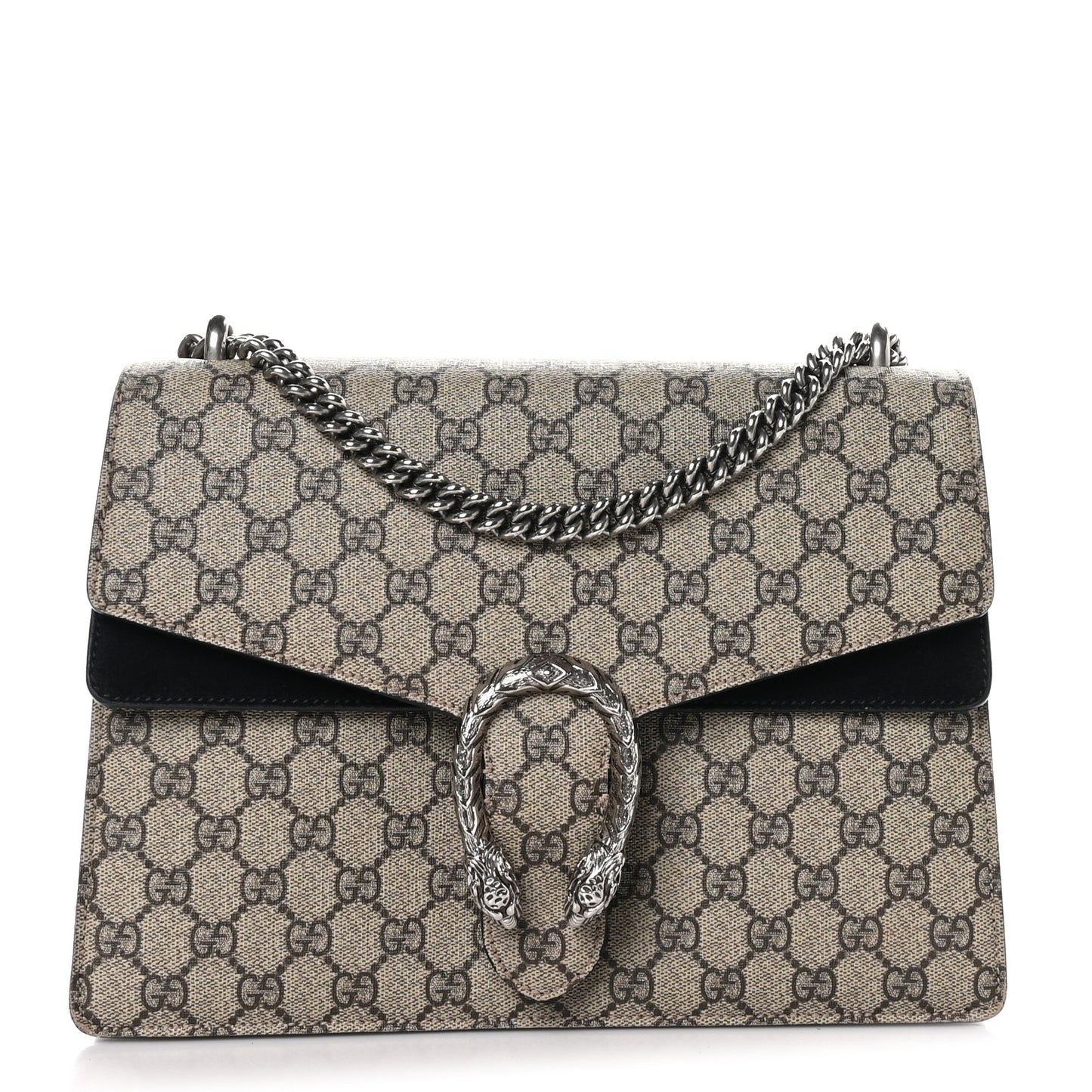 GG Supreme Monogram Medium Dionysus Shoulder Bag Black