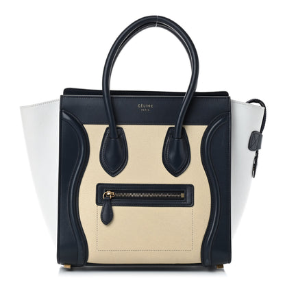 Celine Goatskin Smooth Calfskin Micro Tri-Color Luggage Firefly 1 of 9