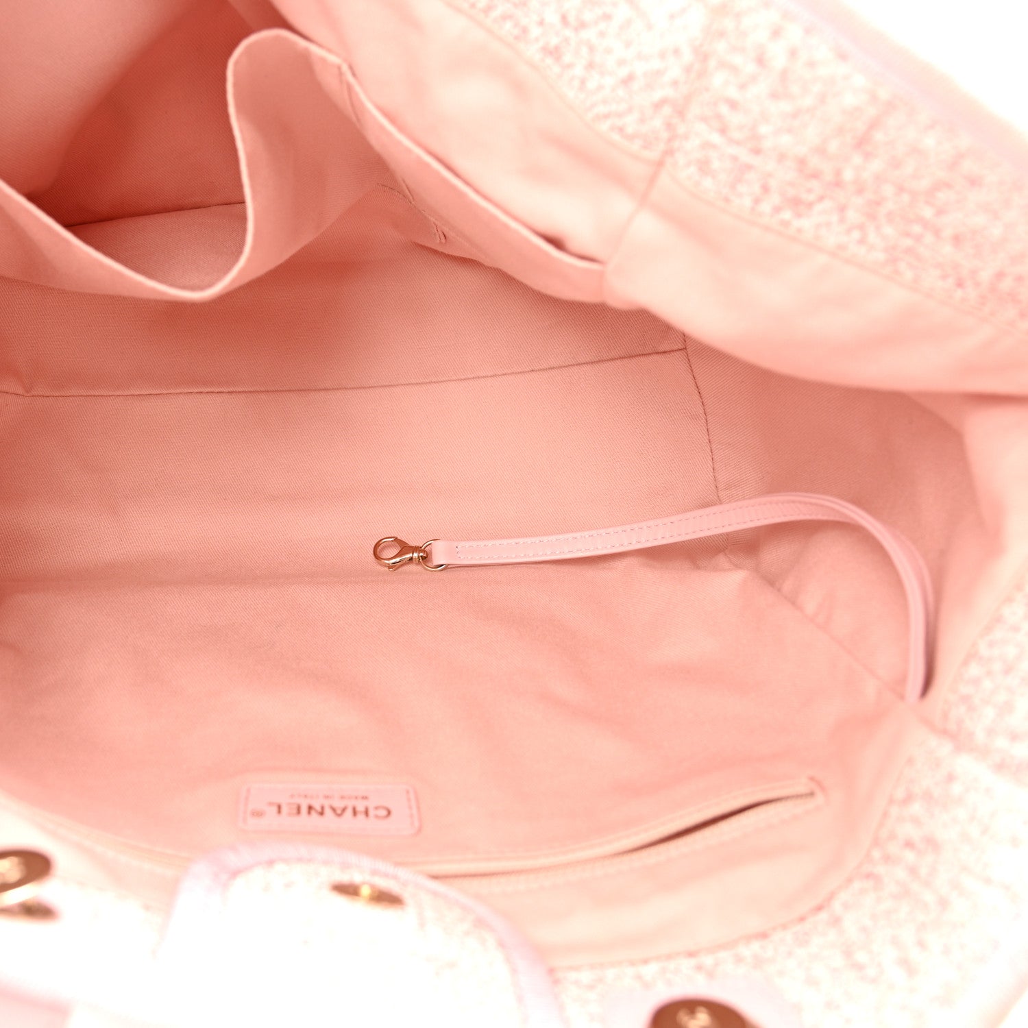 Chanel Lurex Boucle Deauville Medium Tote Pink 5 of 13
