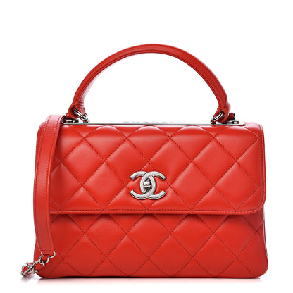 Chanel Lambskin Quilted Small Trendy CC Flap Dual Handle Bag Red 1 of 10