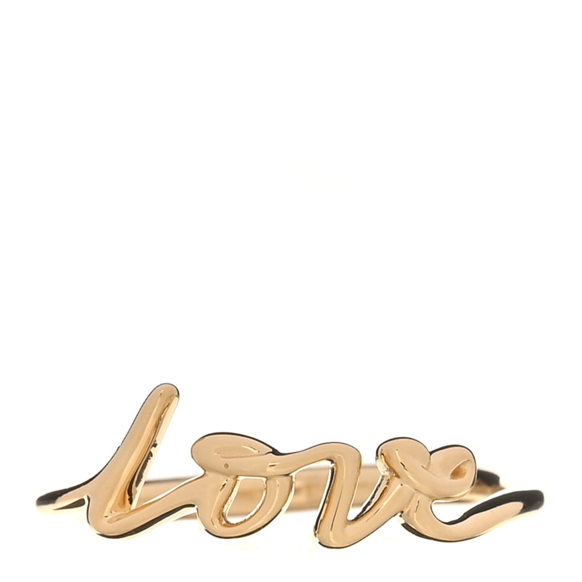 18K Yellow Gold Mini Paloma's Graffiti Love Ring 52 6