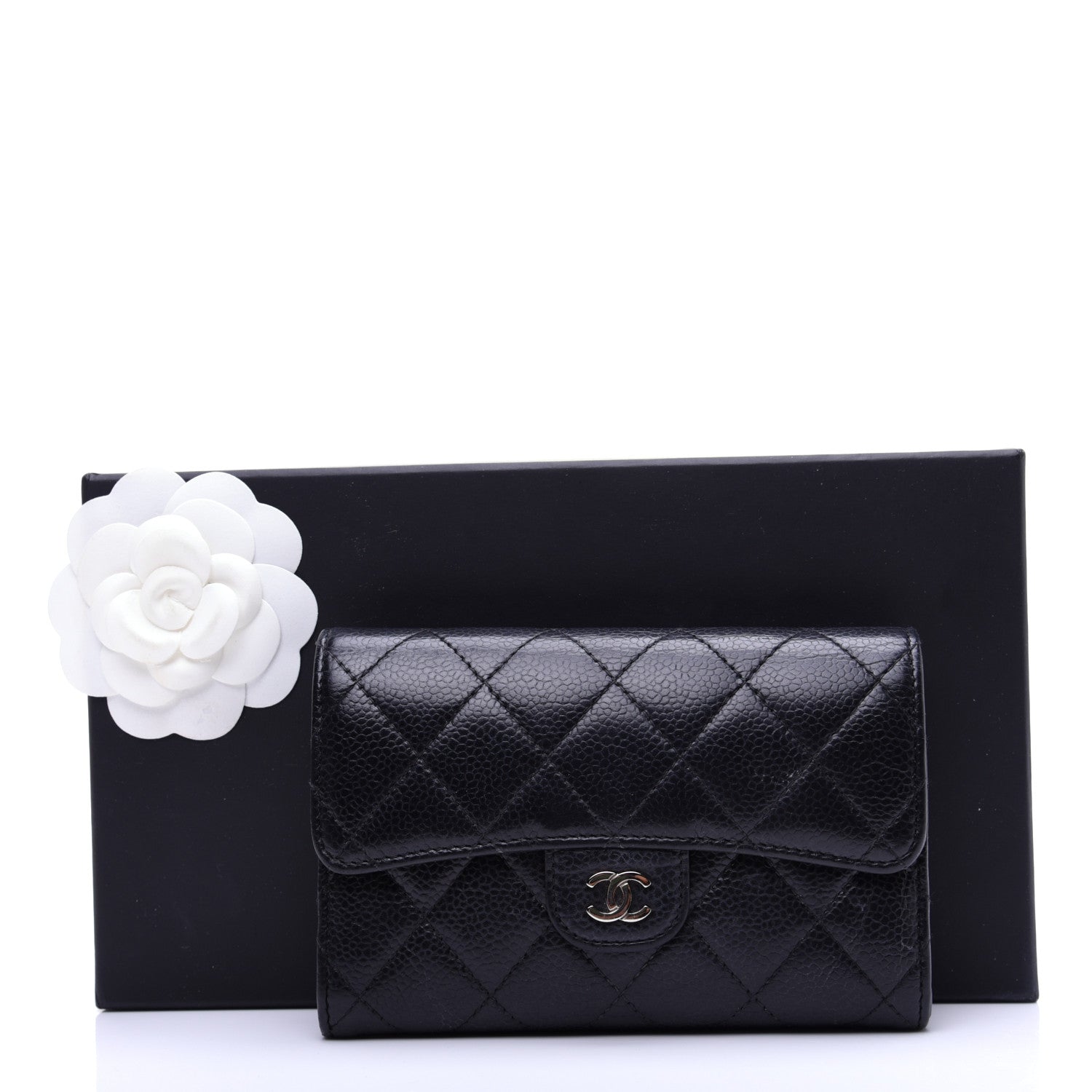 Chanel Caviar Quilted Small Flap Wallet Black 12 of 12