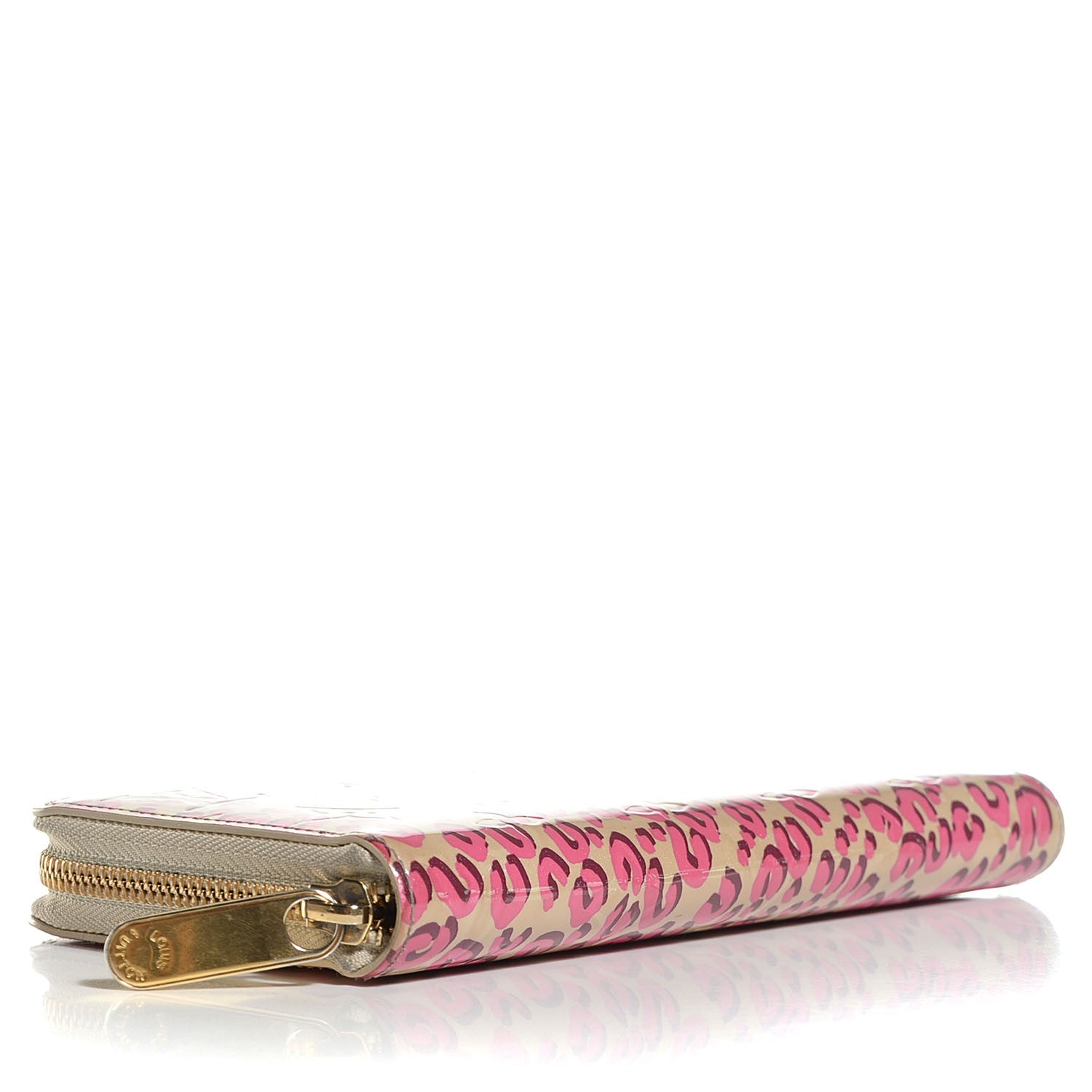 Louis Vuitton Vernis Leopard Zippy Wallet Blanc Corail 4 of 7