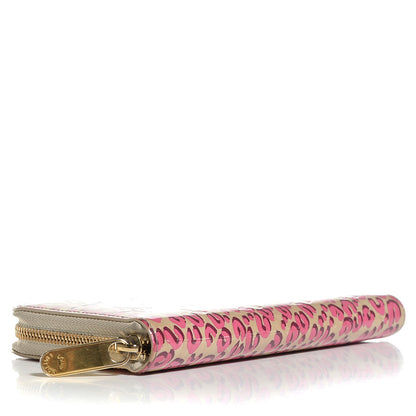 Louis Vuitton Vernis Leopard Zippy Wallet Blanc Corail 4 of 7