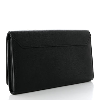 Louis Vuitton Calfskin Lockme II Wallet Black 3 of 8