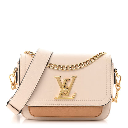 Louis Vuitton Grained Calfskin Lockme Tender Quartz 1 of 10