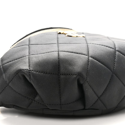 Chanel Lambskin Quilted Resin Bi-Color Waist Bag Fanny Pack Black 9 of 10