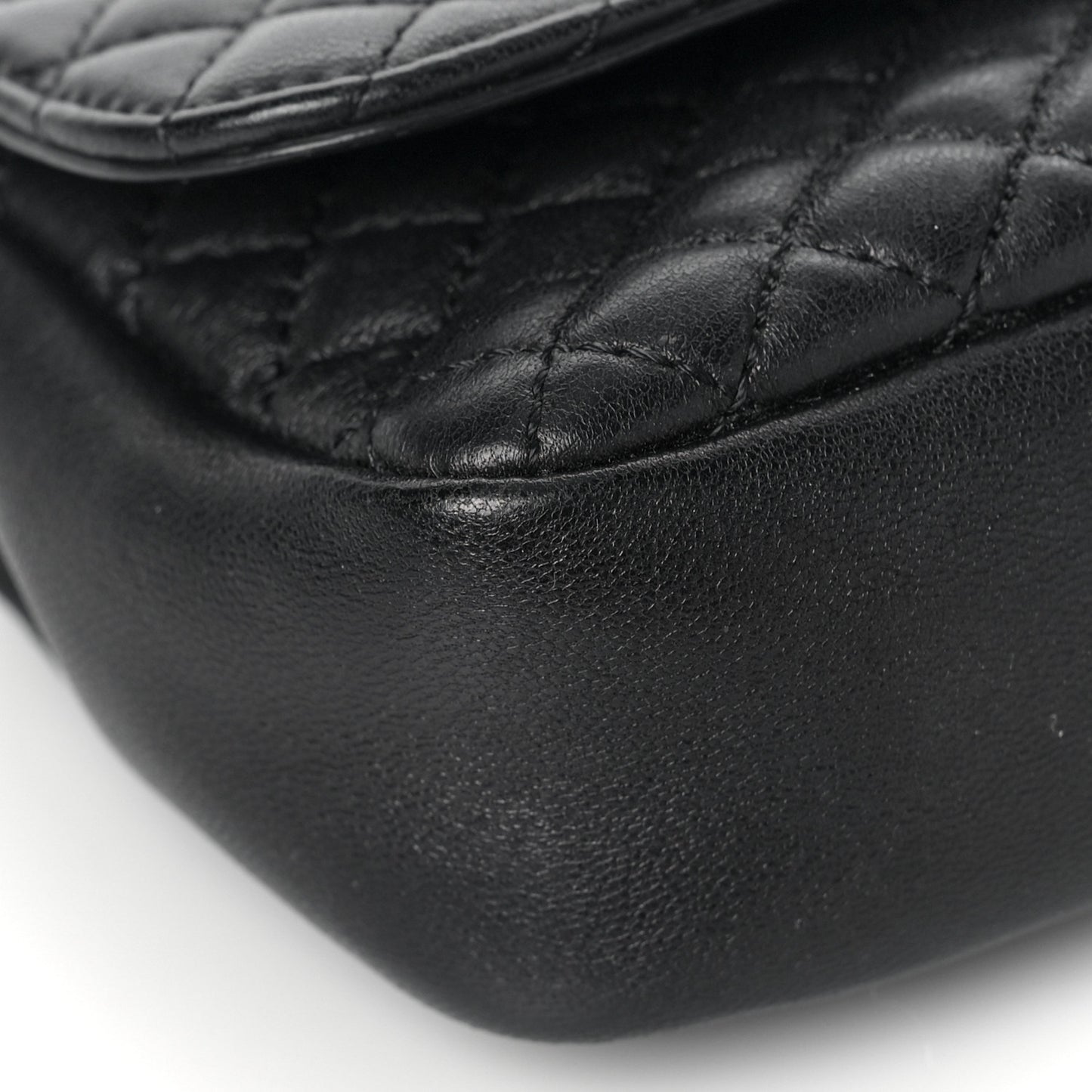 Nappa Quilted Trapuntata Tribute Wallet Chain Crossbody Black