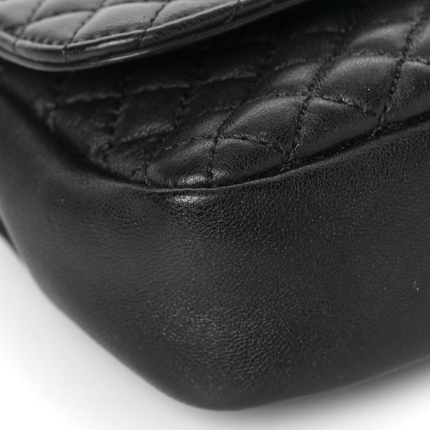 Versace Nappa Quilted Trapuntata Tribute Wallet Chain Crossbody Black 6 of 9