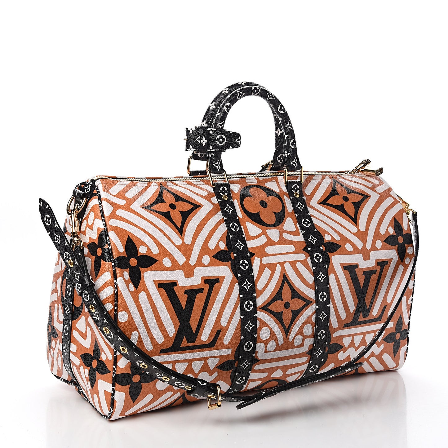 Monogram Giant Crafty Keepall Bandouliere 45 Creme Caramel Black