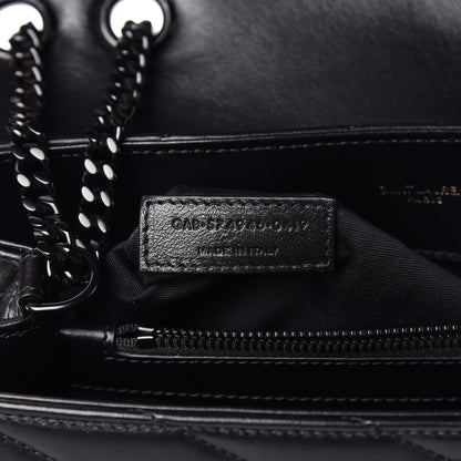 Saint Laurent Calfskin Y Quilted Monogram Medium Loulou Chain Satchel Black 8 of 10