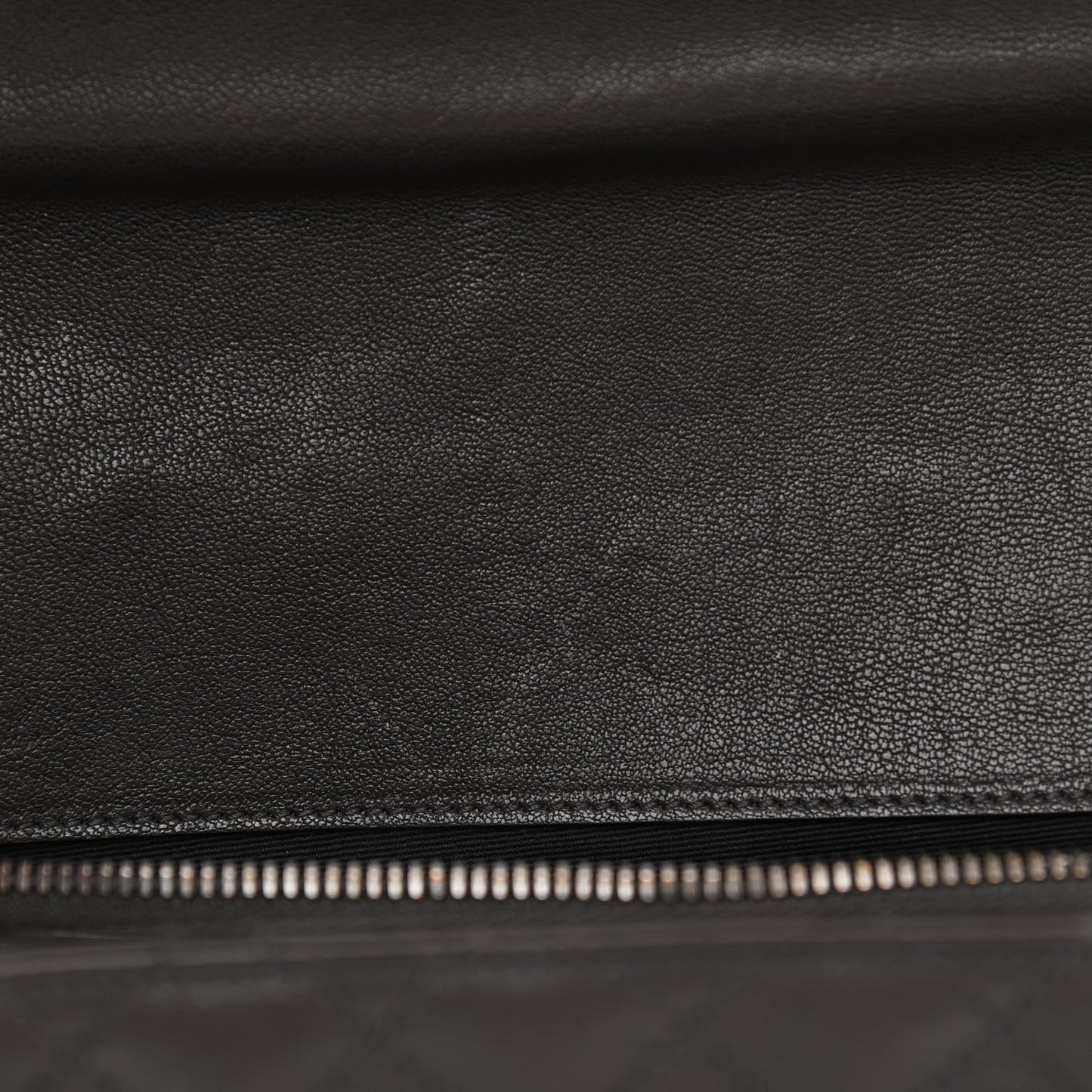 Sheepskin Tri-quilt Monogram Large College Satchel Black