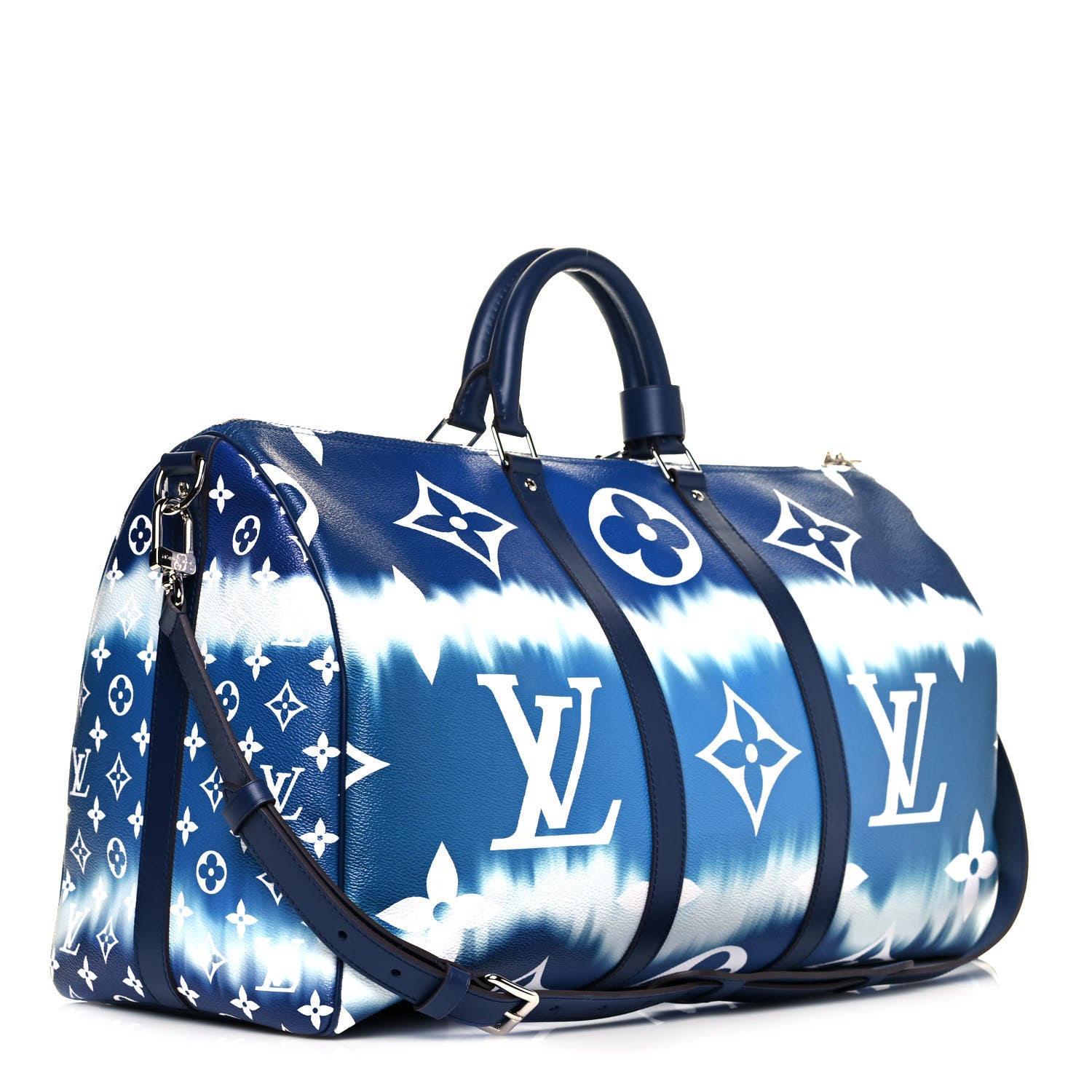 Louis Vuitton Monogram Escale Keepall Bandouliere 50 Blue 3 of 8
