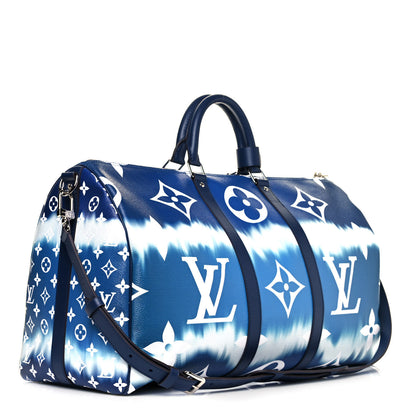 Louis Vuitton Monogram Escale Keepall Bandouliere 50 Blue 3 of 8