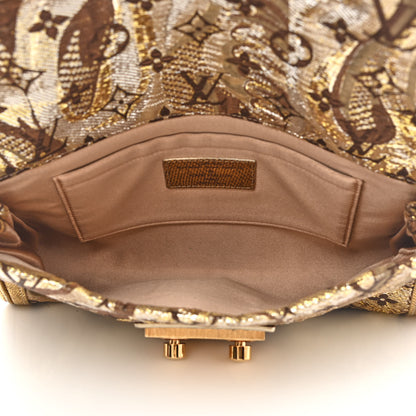 Louis Vuitton Monogram Brocade Thalie Clutch Gold 11 of 22
