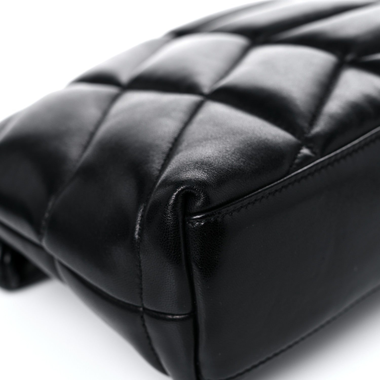 Saint Laurent Lambskin Quilted Toy Loulou Puffer Monogram Chain Satchel Black 10 of 12