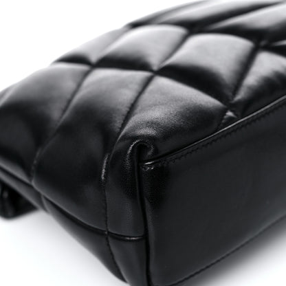 Saint Laurent Lambskin Quilted Toy Loulou Puffer Monogram Chain Satchel Black 10 of 12