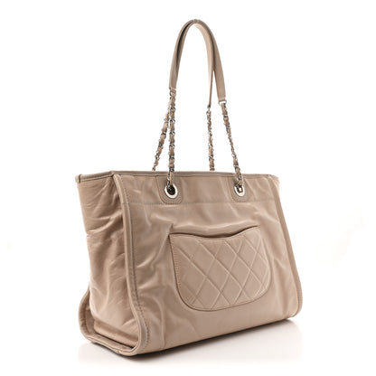 Chanel Glazed Calfskin Small Deauville Tote Light Pink 3 of 13