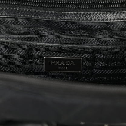 Prada Nylon Tessuto Impuntu Quilted Bowler Black 6 of 19