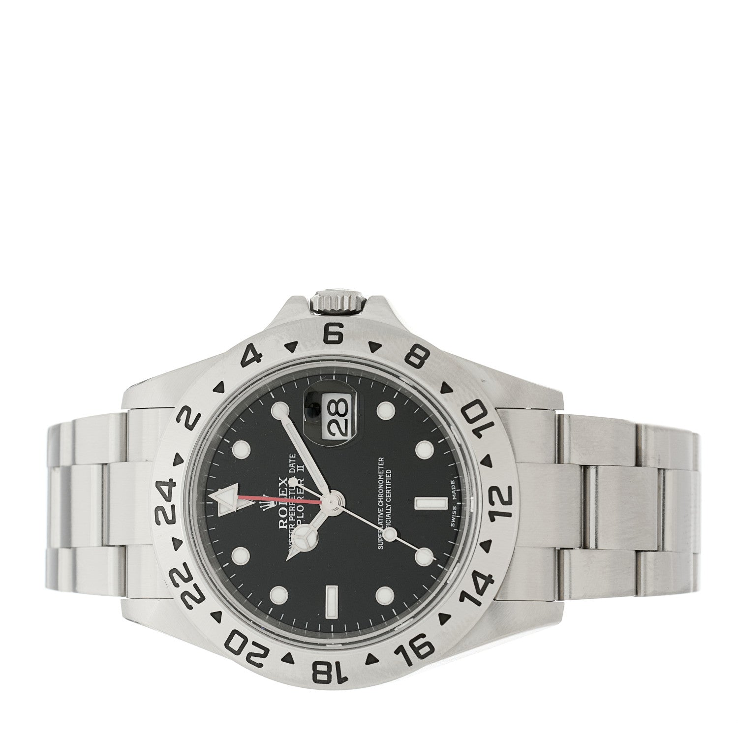 Rolex Stainless Steel 40mm Oyster Perpetual Date Explorer II Watch Black 16570 2 of 4