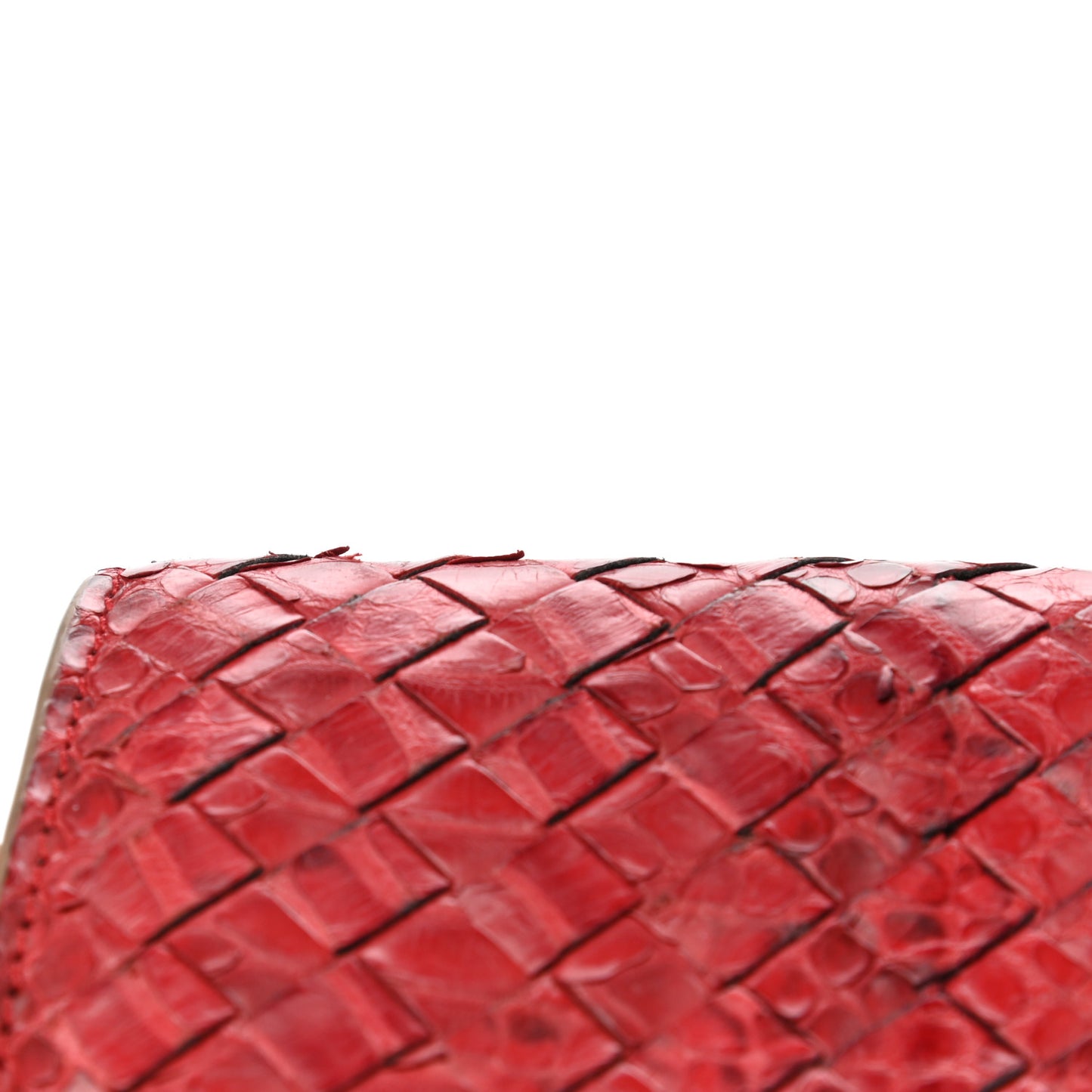 Nappa Intrecciato Ayers Zip Wallet Red
