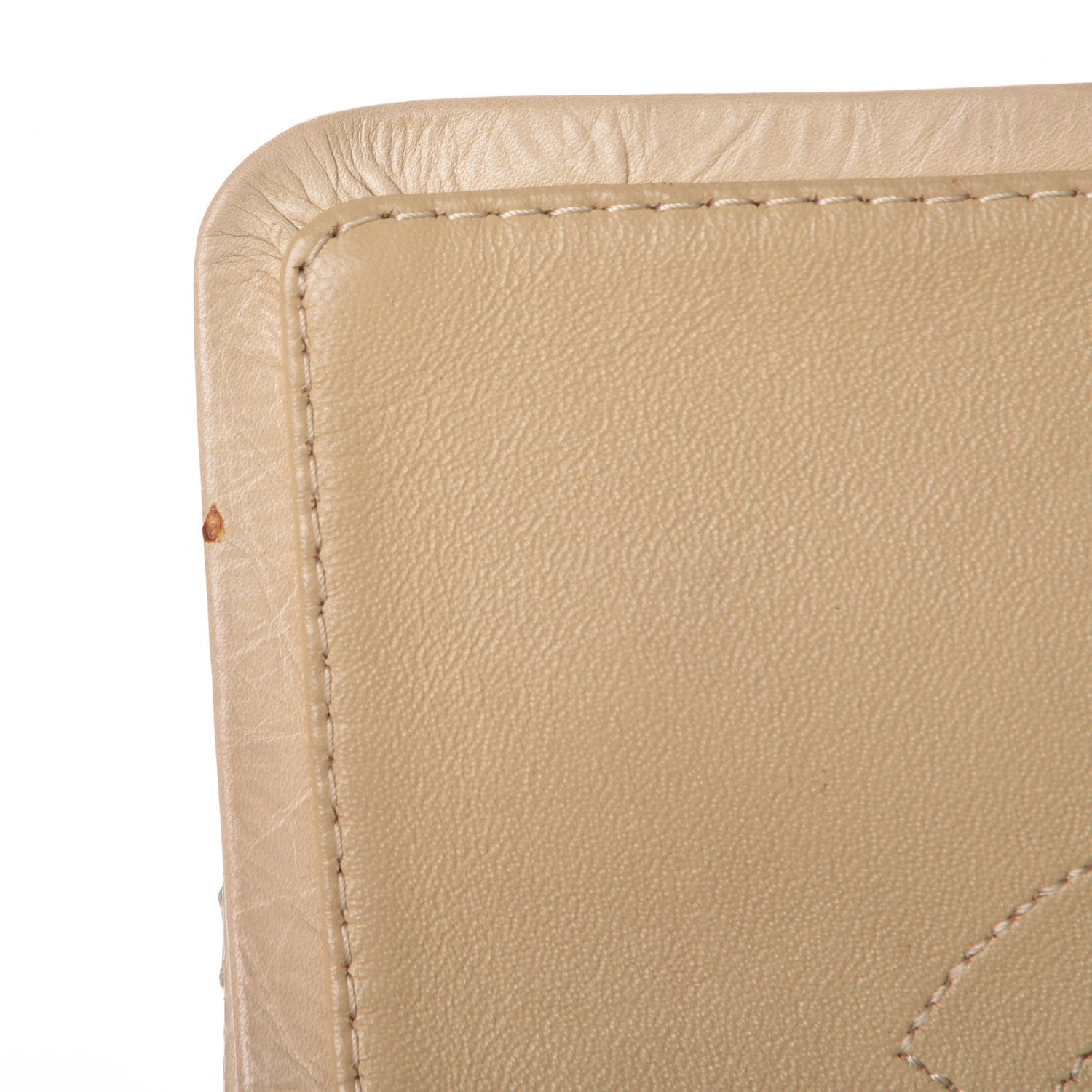 Chanel Aged Calfskin Quilted Accordion Double Flap Beige 10 of 14