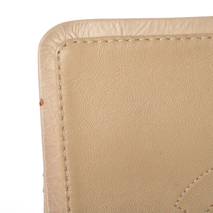Chanel Aged Calfskin Quilted Accordion Double Flap Beige 10 of 14