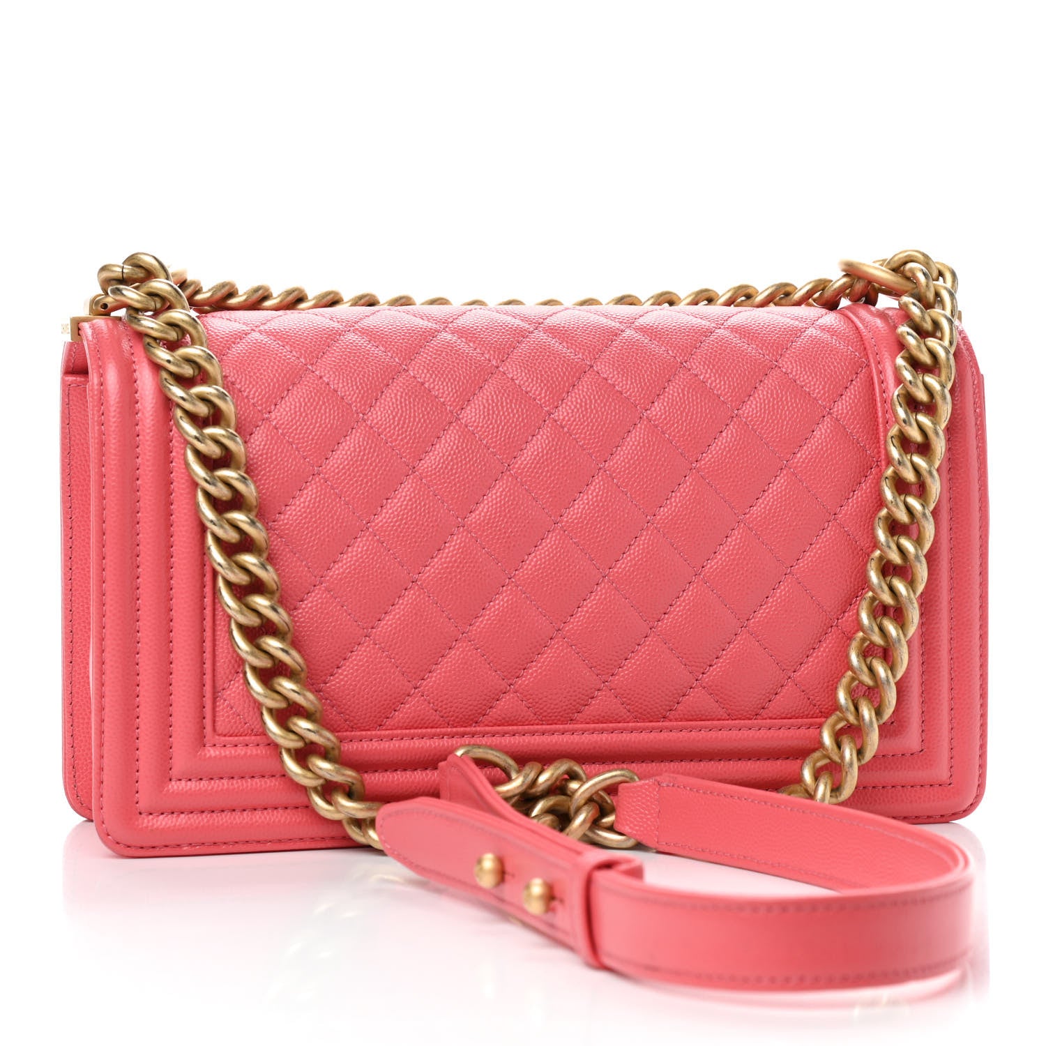 Chanel Caviar Quilted Medium Boy Flap Pink 2 of 8