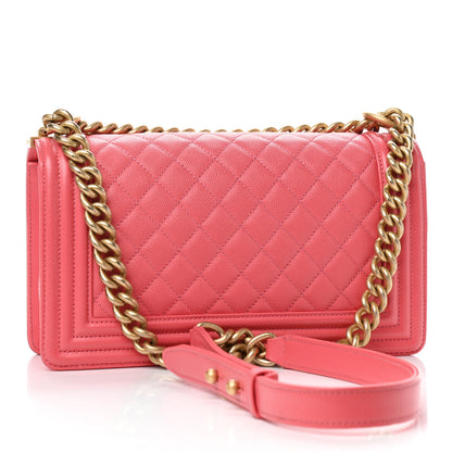 Chanel Caviar Quilted Medium Boy Flap Pink 2 of 8