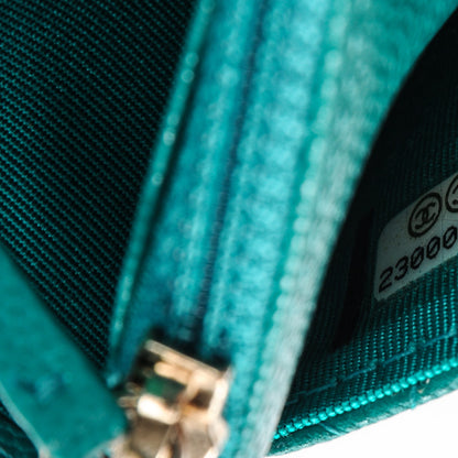 Chanel Caviar Quilted Wallet On Chain WOC Turquoise 8 of 8