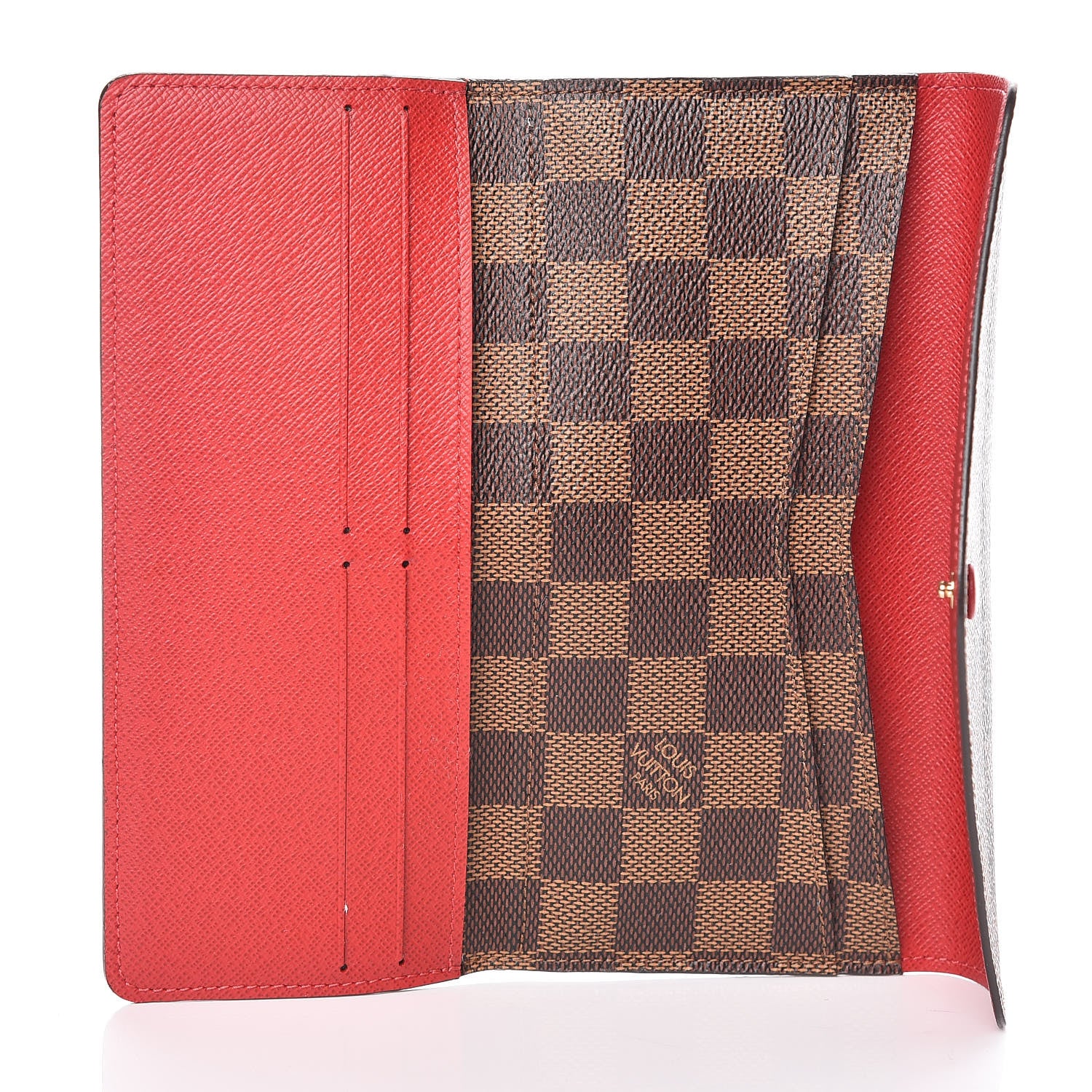 Louis Vuitton Damier Ebene Josephine Wallet Red 6 of 12