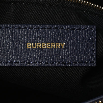 Burberry Derby Calfskin Vintage Check Medium Banner Tote Regency Blue 6 of 9