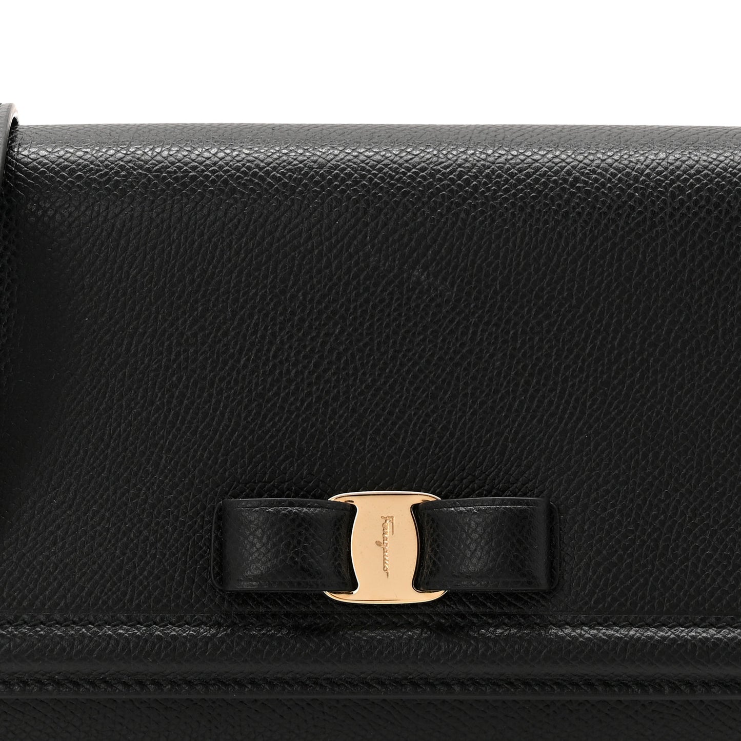 Hammered Calfskin Vara Bow Mini Bag Black