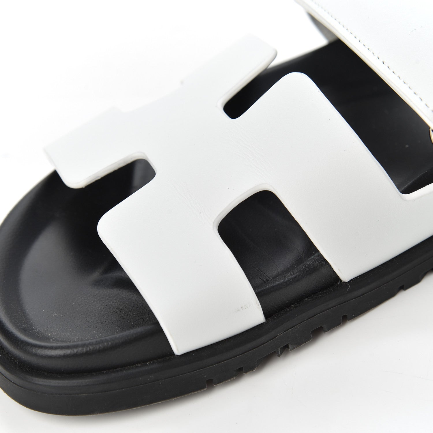 Hermes Calfskin Womens Chypre Sandals 38 White 10 of 11