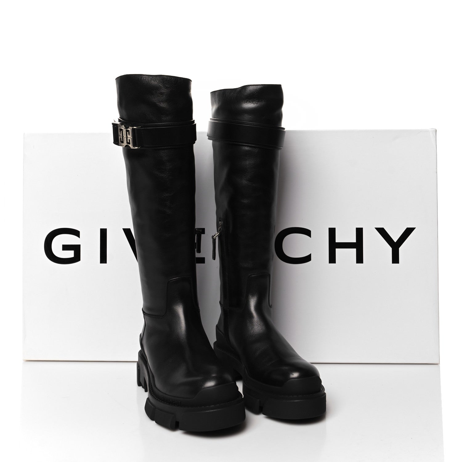Givenchy Calfskin Terra High Boots 39 Black 8 of 8