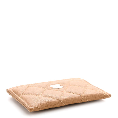 Chanel Caviar Quilted Card Holder Beige 4 of 8