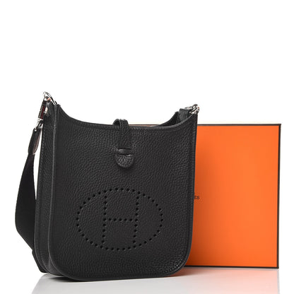 Hermes Taurillon Clemence Evelyne TPM Black 9 of 9