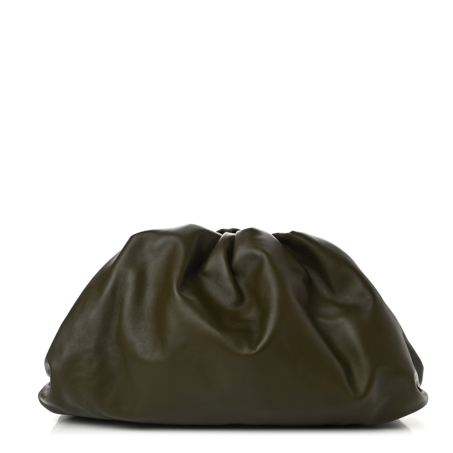 Smooth Butter Calf The Pouch Oversized Clutch Kaki Fondent