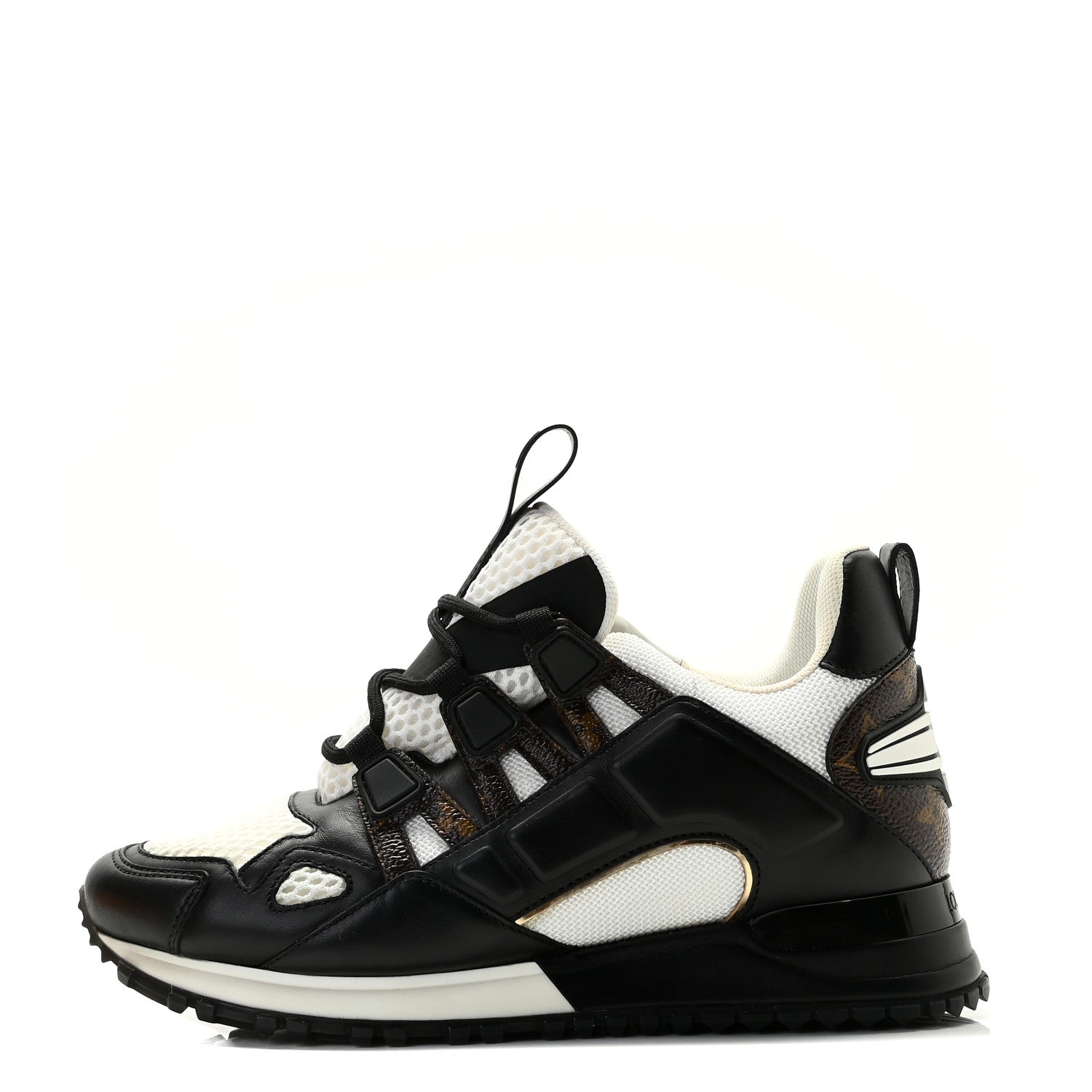 Louis Vuitton Calfskin Monogram Run Away Sneakers 35 Black 1 of 14