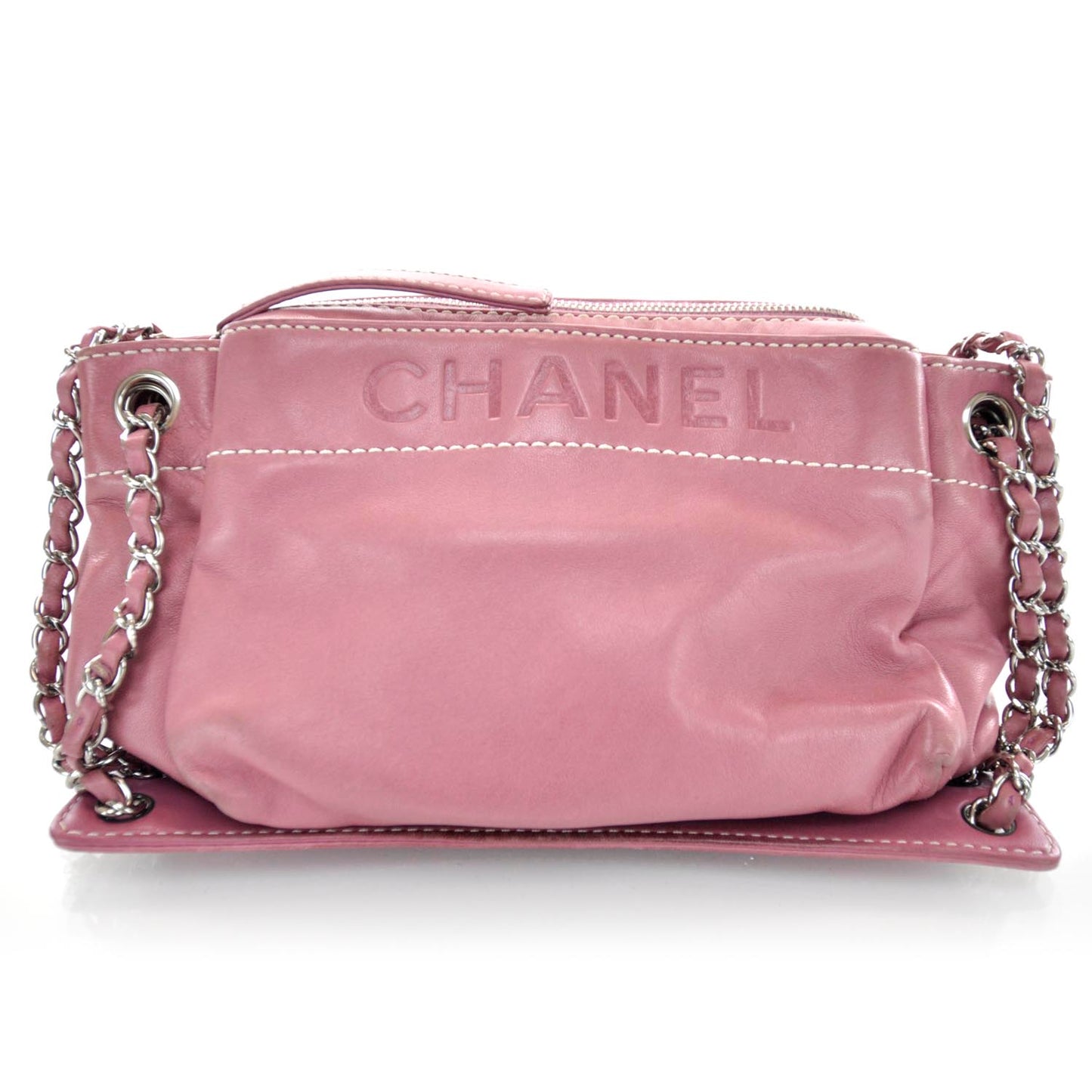 Lambskin Lax Accordion Hobo Pink