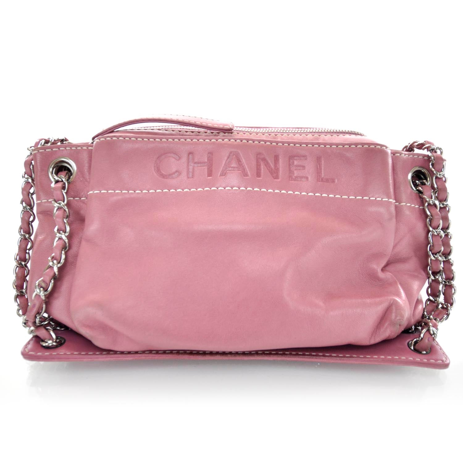 Chanel Lambskin Lax Accordion Hobo Pink 1 of 9