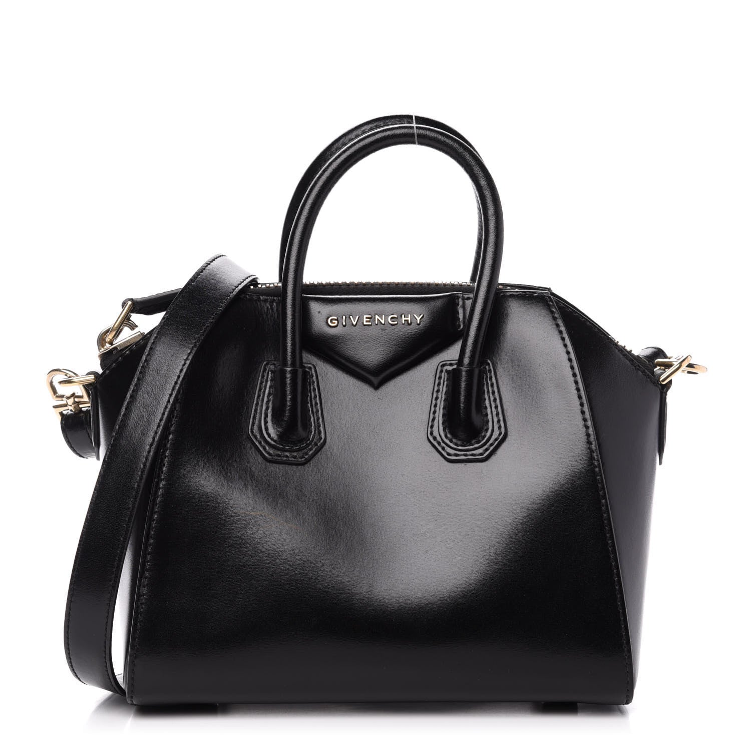 Givenchy Shiny Lord Calfskin Mini Antigona Black 1 of 11
