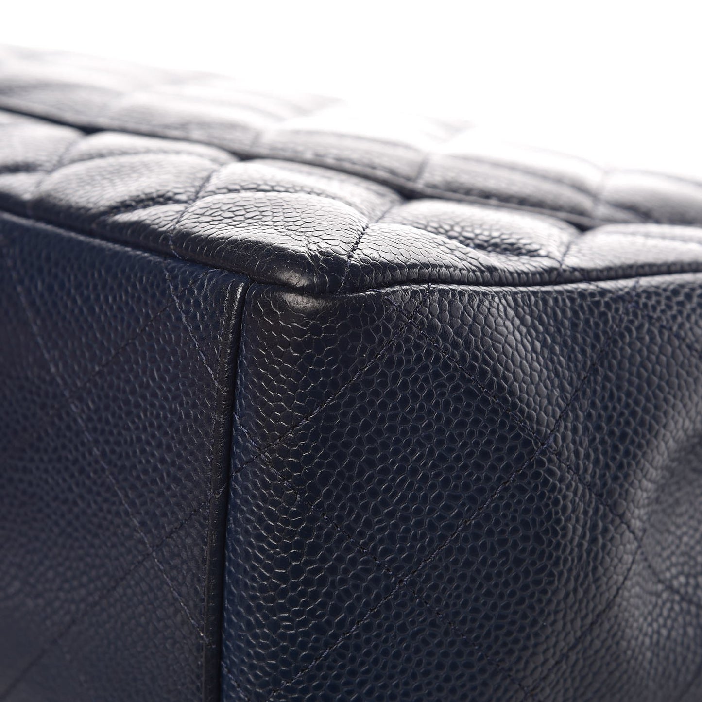 Caviar Quilted Maxi Single Flap Navy